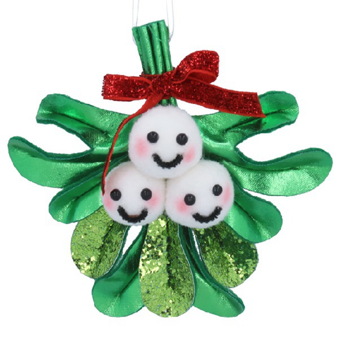 Fabric Mistletoe, Smiling Berries 8cm *ETA Nov image 0